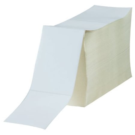 Bsc Preferred 4 x 6'' White Fanfold Thermal Transfer Labels, 5000PK BUY00025548